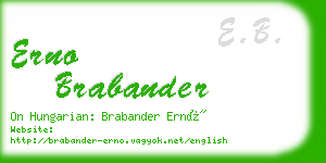 erno brabander business card